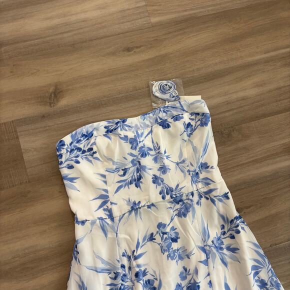 Abercrombie & Fitch Camille Strapless Godet Midi Dress Size S - Picture 3 of 6